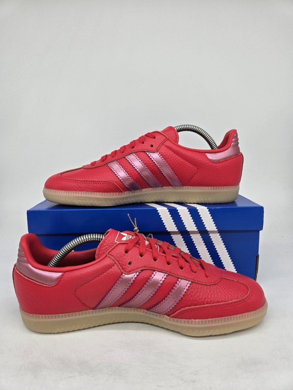 adidas Samba OG KJ6129 Pure Ruby Collegiate Red Shoes Women's Size 8 - Picture 5 of 8